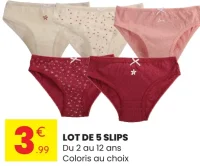 Lili M. Lot de 5 slips