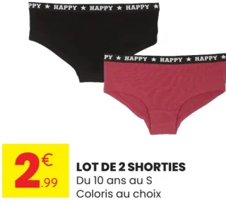 Lili M. Lot de 2 shorties