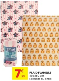 Plaid flanelle licences au choix