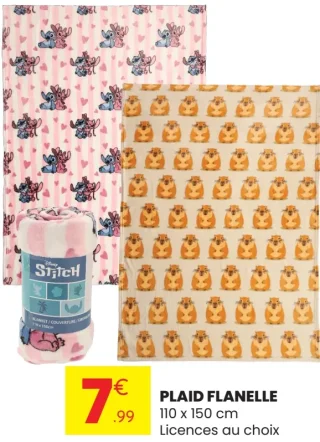 Plaid flanelle licences au choix