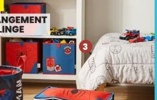 Lot de 2 boîtes de rangement Marvel Spider-Man 30 x 30 x 30 cm