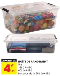 Boîte de rangement transparent