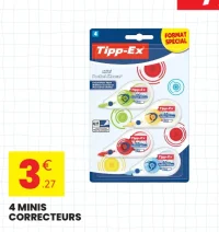 Tipp-Ex 4 Minis Correcteurs Mini Pocket Mouse