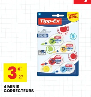 Tipp-Ex 4 Minis Correcteurs Mini Pocket Mouse