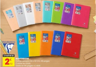 KOVERBOOK Cahier polypro 24 x 32 cm, 48 pages Clairefontaine