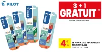 Le pack de 3 recharges Frixion Ball Pilot