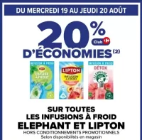Infusions à froid Elephant et Lipton