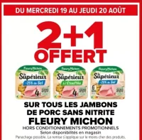 Jambons de porc sans nitrite Fleury Michon