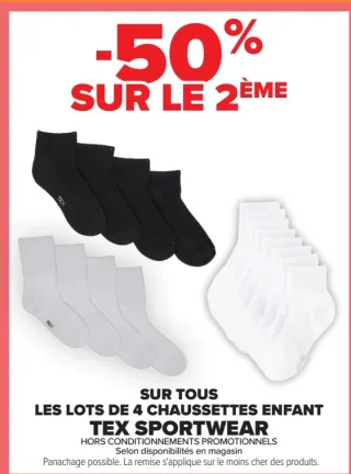 Lots de 4 chaussettes enfant Tex Sportwear