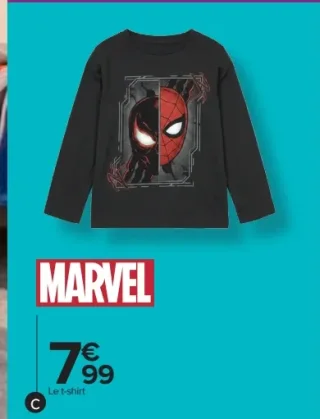 T-shirt anthracite garçon Marvel
