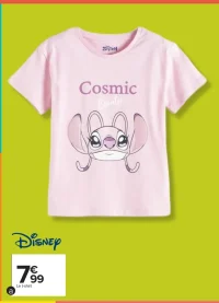 T-shirt rose foncé fille Disney