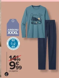 Pyjama long bio homme Tex