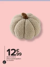 Coussin bouclette Citrouille Tex
