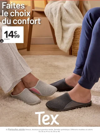 Pantoufles adulte Tex