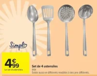 Set de 4 ustensiles Simply