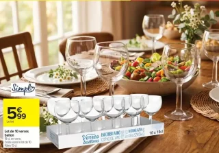 Lot de 10 verres ballon Simply