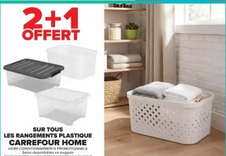 Les rangements plastique Carrefour Home