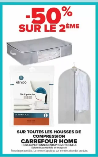 Housses de compression Carrefour HOME
