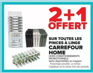 Pinces à linge Carrefour HOME