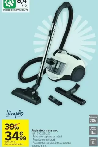 Aspirateur sans sac Simply SVC20BL-25