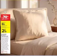 Taie d'oreiller Tex Home Uni coton 57 fils
