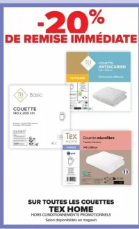 Toutes les couettes TEX HOME