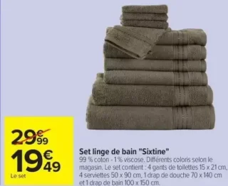 Set linge de bain "Sixtine"