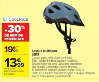 Casque multisport LEDS CoolRide