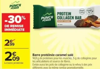 Barre protéinée caramel salé Punch Power