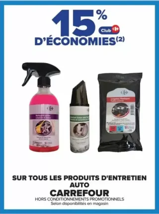 Produits d'entretien auto CARREFOUR