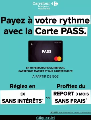 Carte de crédit PASS Carrefour Banque