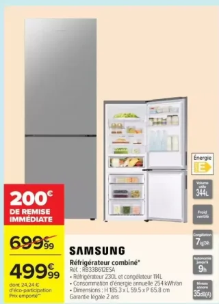 Réfrigérateur combiné SAMSUNG RB33B612ESA