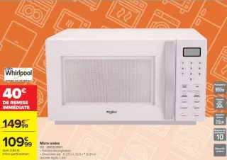 Micro-ondes Whirlpool MWO609WH