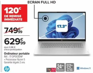 Ordinateur portable HP 17-DP0030NF
