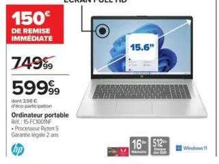 Ordinateur portable HP 15-FC1001NF