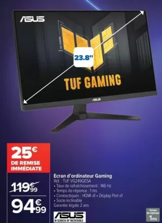ASUS Ecran d'ordinateur Gaming TUF VG249QE5A