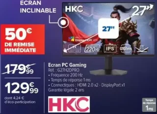 HKC Ecran PC Gaming G27H2DPRO