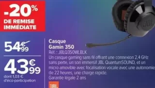 Casque Gamin 350 JBL