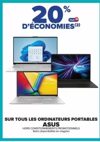 Sur tous les ordinateurs portables Asus