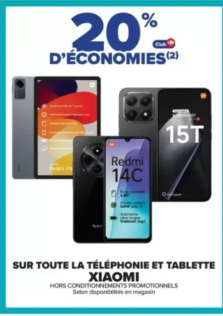 Sur toute la téléphonie et tablette Xiaomi