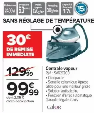 Centrale vapeur Calor SV6212C0
