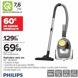 Aspirateur sans sac Philips XB2140/09