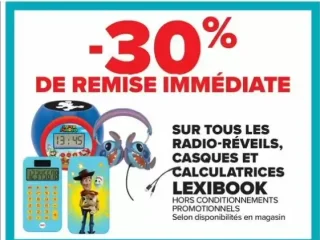 Radio-réveils, casques et calculatrices Lexibook