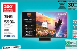 Téléviseur QLED 4K* Philips 65PUS8600