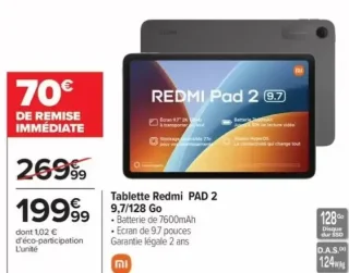 Tablette Redmi PAD 2 9,7/128 Go