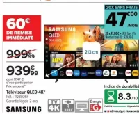 Téléviseur QLED 4K* Samsung TQ85Q6F