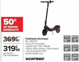 Trottinette électrique Wispeed AIRO V13