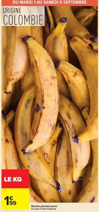 Banane plantain jaune