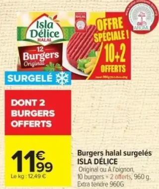 Burgers halal surgelés ISLA DÉLICE