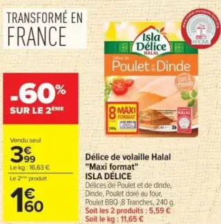 Délice de volaille Halal "Maxi format" ISLA DÉLICE